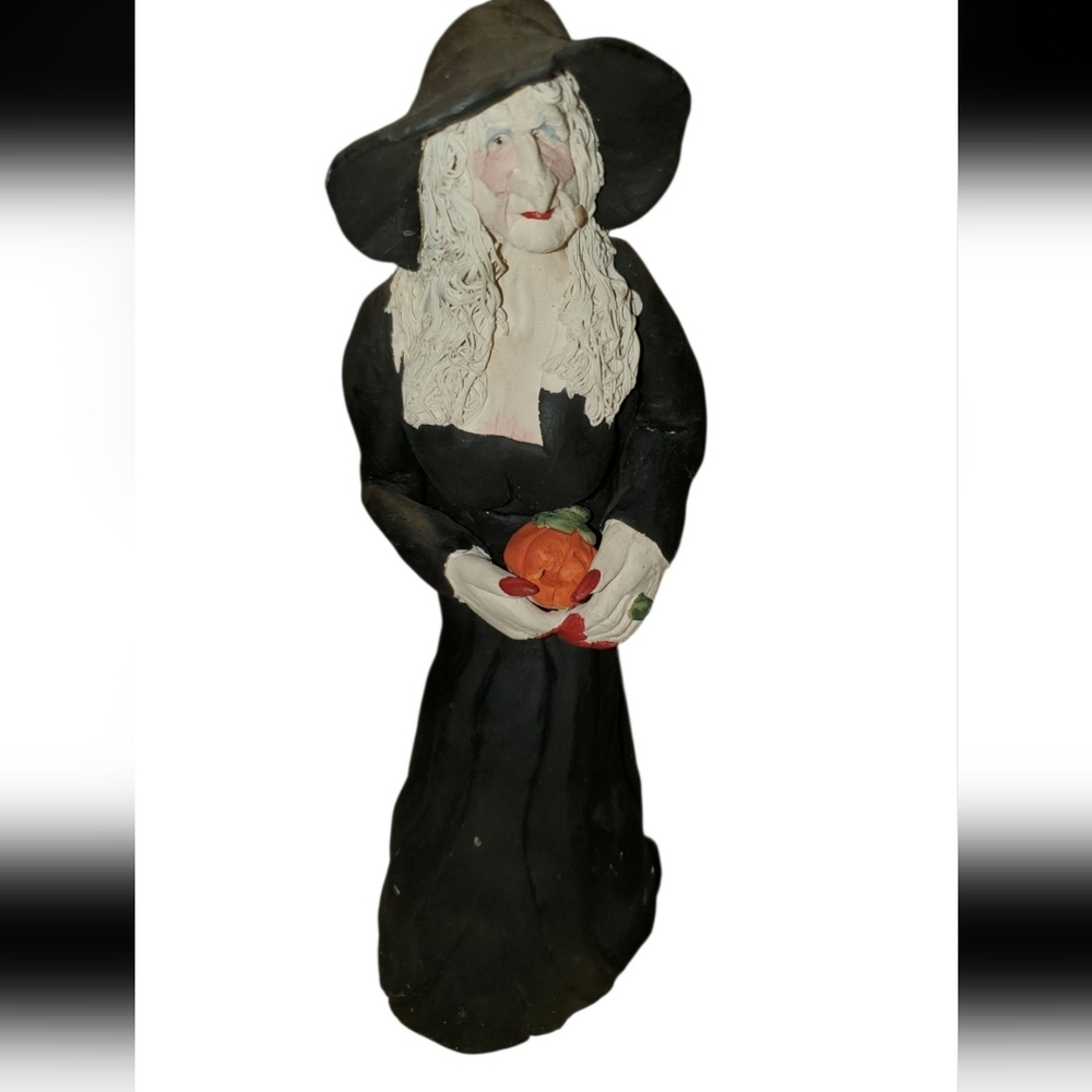 Clay Witch Sculpture